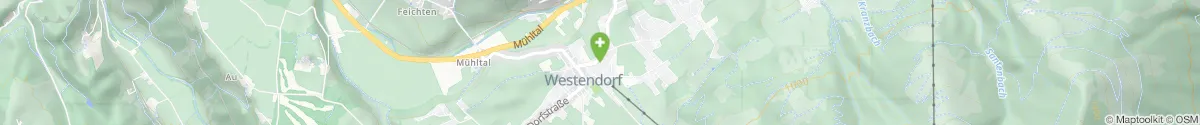 Map representation of the location for Apotheke Westendorf in 6363 Westendorf